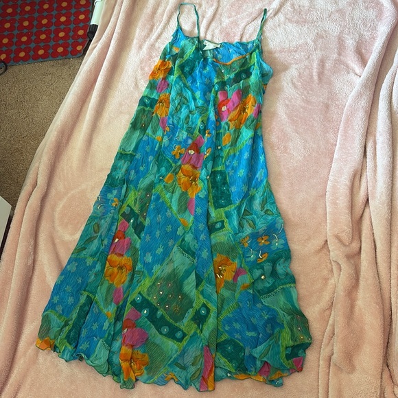 Profile By Gottex Other - Profile by Gottex Floral Spaghetti Strap Maxi Cover Dress